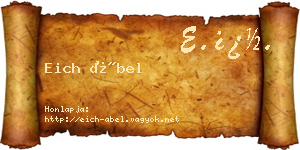 Eich Ábel névjegykártya