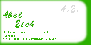 abel eich business card